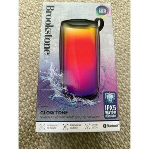 NIB Brookstone | Glow Tone Water Resistant Wireless LED Speaker